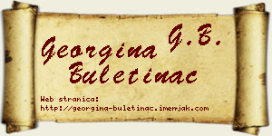Georgina Buletinac vizit kartica